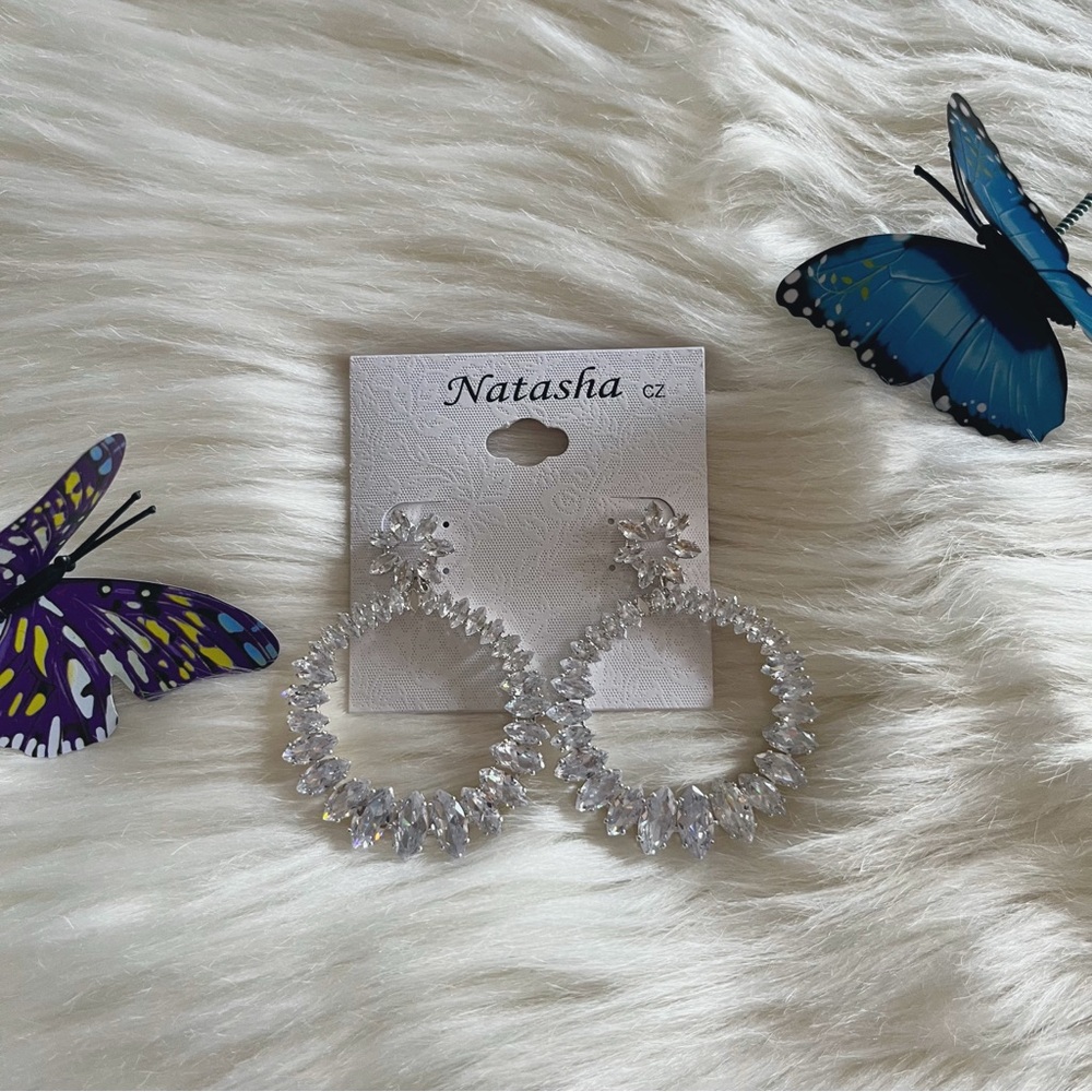 NWT Natasha Cubic Zirconia Earrings